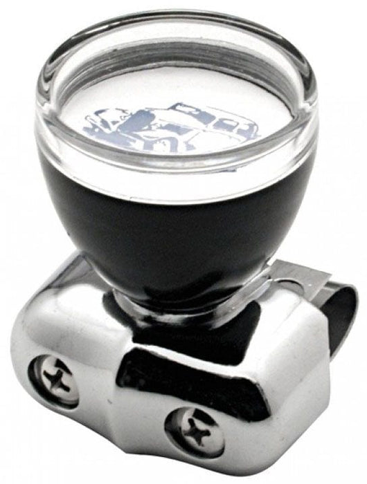 UPI Black With Clear Top & S/S Clamp Steering Wheel Spinner Knob UP70109 Autofit