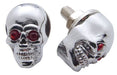 UPI Chrome With Jewel Eyes (Pair) Skull License Plate Bolts UP70315 Autofit