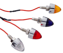 UPI With Amber LED Light (Pair) Chrome Bullet License Plate Fastener UP10863 Autofit