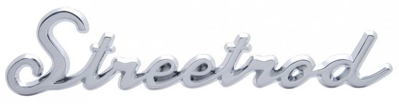 UPI With Studs & Clips Chrome Streetrod Script Emblem UPA6202 Autofit