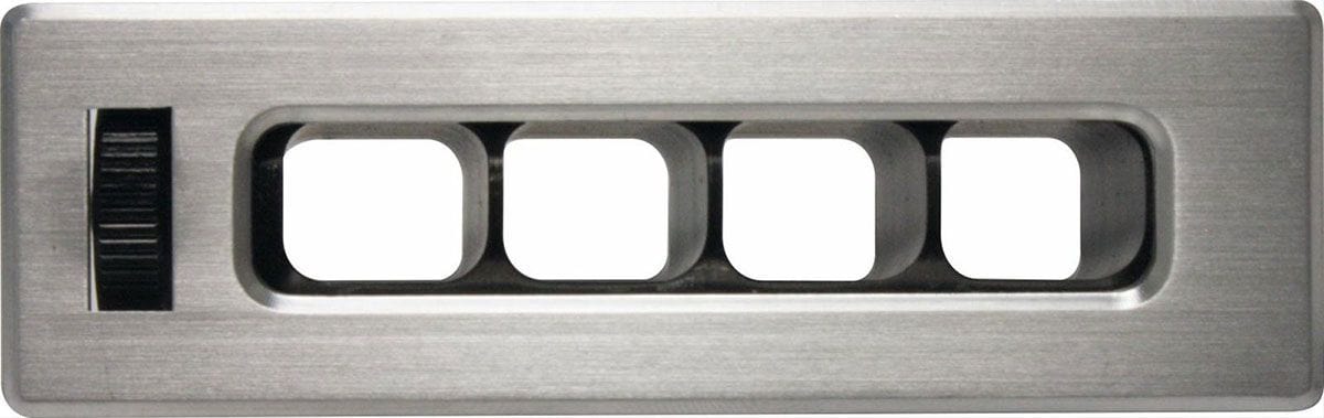 Vintage Air Vintage Air Brushed Aluminium Rectangle Louvre. 4" x 1.25" Face size VA49203-VUQ Autofit