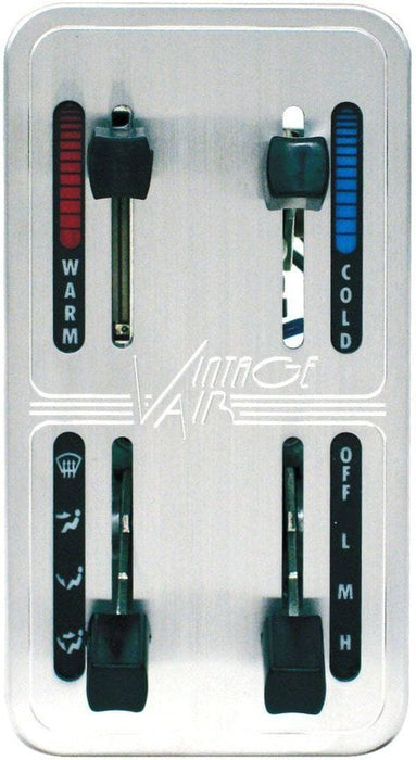 VINTAGEAIR 2.5" wide x 4.69" tall. Vintage Air 4 Lever Vertical Machined Panel VA48102-SVQ Autofit