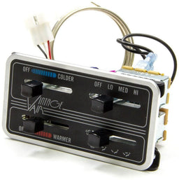 VINTAGEAIR 4.63" Wide x 2.44" Tall. Internally Lighted Vintage Air 4 Lever Fingertip Panel VA49110-SHQ Autofit