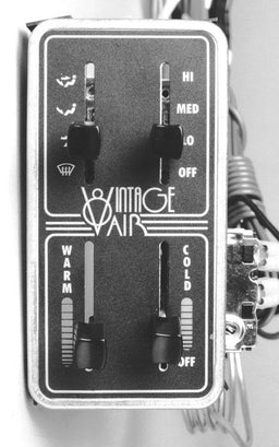 VINTAGEAIR 4.63" Wide x 2.44" Tall. Internally Lighted. Vintage Air Vertical 4 Lever Fingertip Panel VA49110-SVQ Autofit