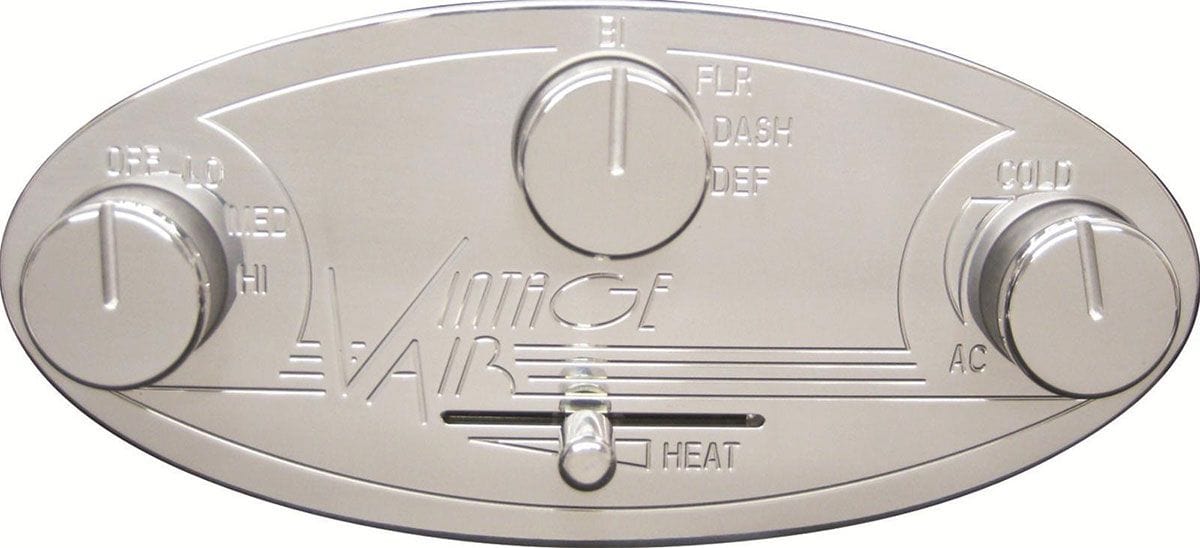 VINTAGEAIR 5.5" wide x 2.5" tall. Vintage Air Streamline Gen II Pro Line Panel. VA48104-RHQ Autofit