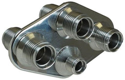 VINTAGEAIR -6 & -10 Male Vintage Air A/C &:; Heater 4-Way Diamond Polished Bulkhead VA388600-MBA Autofit