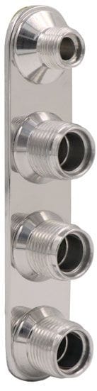 VINTAGEAIR -6 & -10 Male Vintage Air A/C &:; Heater 4-Way Inline Polished Bulkhead VA386600-MBA Autofit