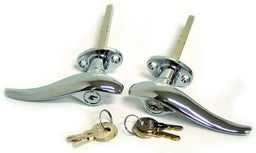VINTIQUE Suit 1928-29 Ford Closed Car (With 2 Keys) Vintique Inc Chrome Outside Door Handles VIA-702350-AL Autofit
