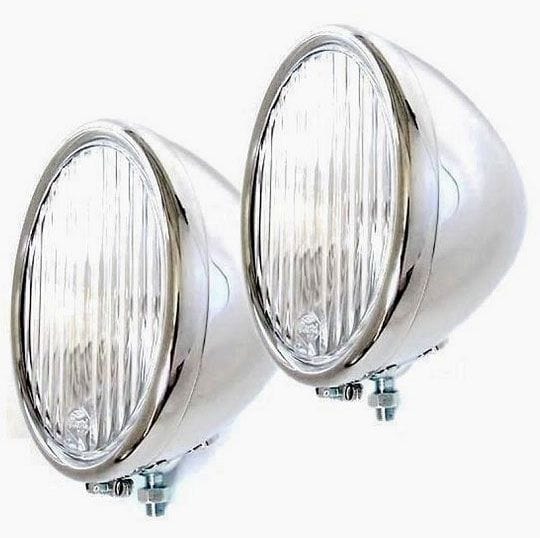 VINTIQUE Suit 1928-29 Ford With Early Fluted Model 'A' Lenses Vintique Inc S/S Headlamps VIAR-13000-AQS Autofit