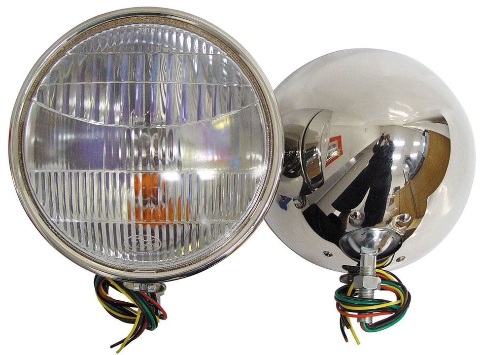 VINTIQUE Suit 1933-34 Ford Vintique Inc S/S Head Lamps With Turn Signal VI40-13000-QSTS Autofit