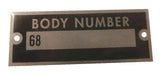VINTIQUE Suit 1936 Ford Vintique Inc Body Number Plates VI68-18651 Autofit