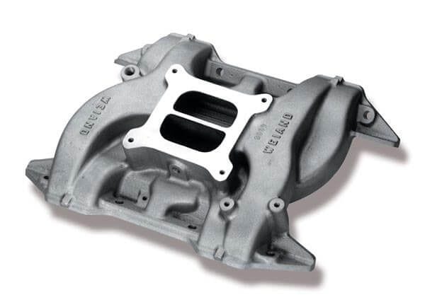 WEIAND 361, 383, 400 V8, Satin Finish Weiand BB Chrysler Action +Plus Intake Manifold WM8008 Autofit