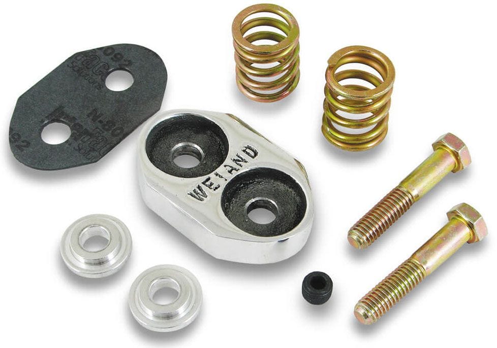 Weiand Mounted on Rear of Manifold, Polished Supercharger Pop Off Plate WM7155P Autofit