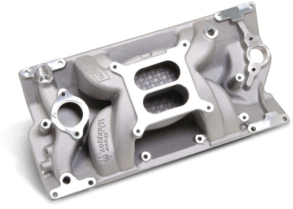 WEIAND Non/EGR 262ci-400ci, with Vortec (L31) Cylinder Heads, Satin Finish Weiand SB Chev Speed Warrior Intake Manifold WM8502 Autofit
