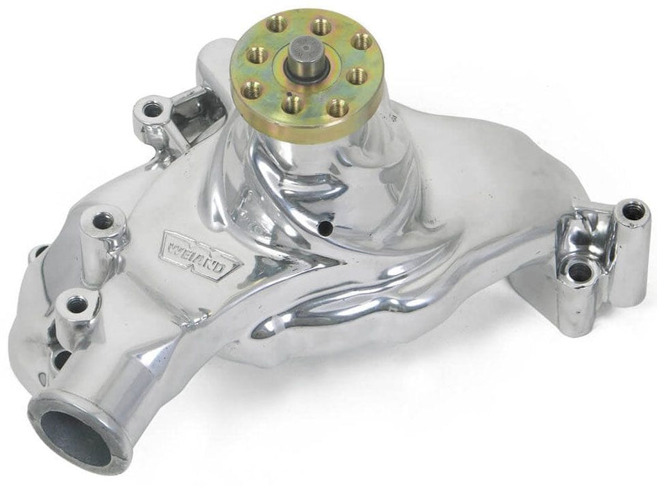 WEIAND With "Twisted Snout" design, Long, Polished Finish Weiand BB Chev Action +Plus Water Pump WM9242P Autofit