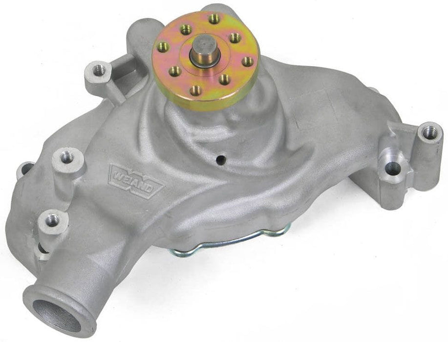 WEIAND With "Twisted Snout" design, Long, Satin Finish Weiand BB Chev Action +Plus Water Pump WM9242 Autofit