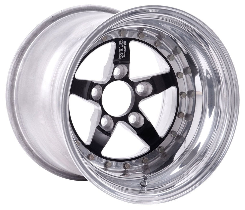 WELD 15" x 10" 4.5" B/S With 5 x 4.5" B/C Weld Star RT - Black Center WE791B-510208 Autofit