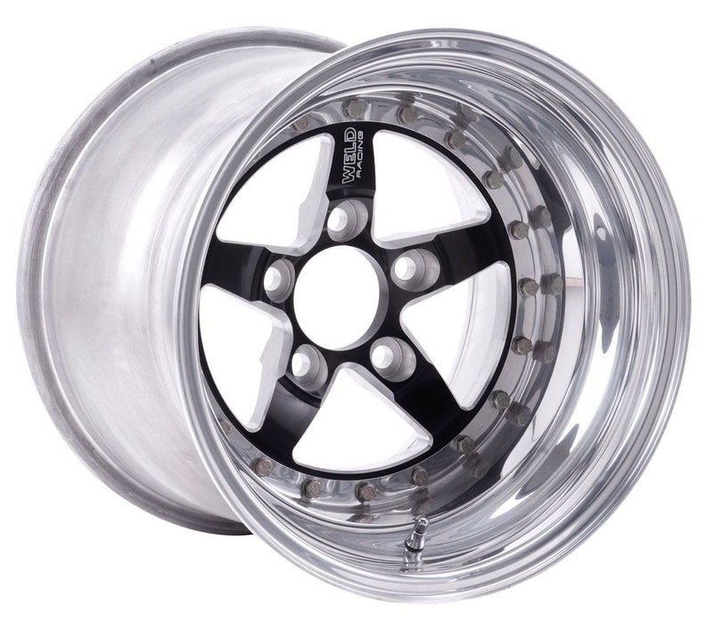 WELD 15" x 10" 4.5" B/S With 5 x 4.75" B/C Weld Star RT - Black Center WE791B-510278 Autofit