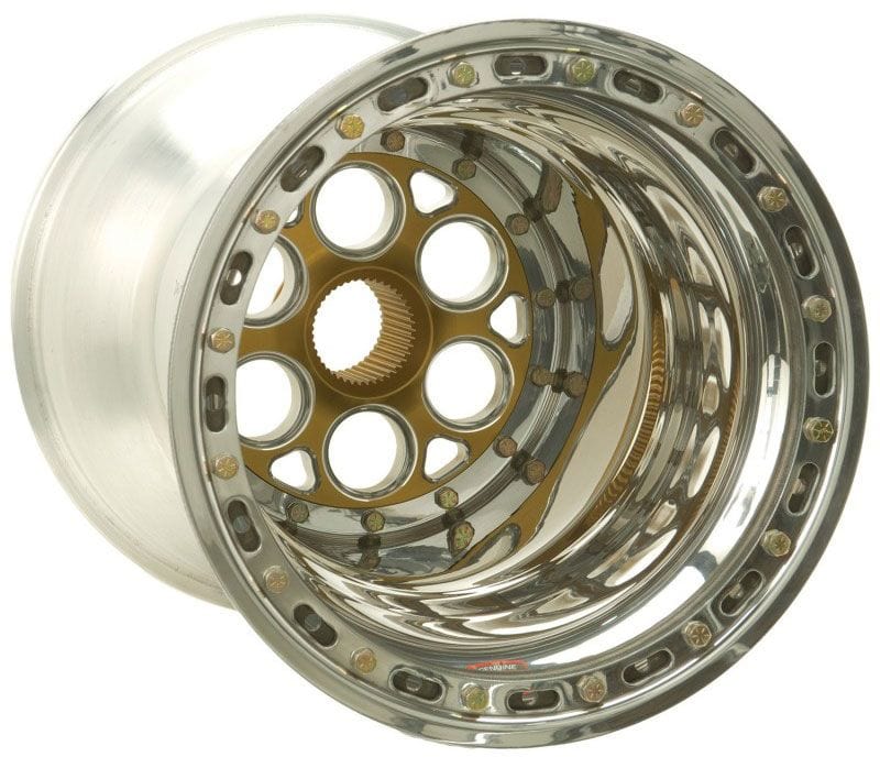 WELD 15" x 17" , 42 Spline, 5" Offset, Inner Bead-Loc With Mud Cover Magnum Sprint Rim - Gold Centre WE735-51755 Autofit