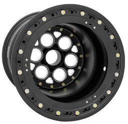 WELD 15" x 17" , 42 Spline, 7" Offset, Outer Bead-Loc With 6-Hole Mud Magnum Sprint Rim - All Black WE735B-517B57-6 Autofit