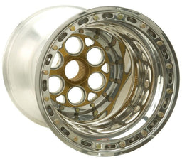 WELD 15" x 18" , 42 Spline, 5" Offset, Outer Bead-Loc With Mud Cover Magnum Sprint Rim - Gold Centre WE735-51855 Autofit