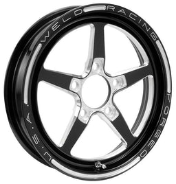 WELD 5 x 4.5" Bolt Circle with 1.75" Backspace AlumaStar 2.0 1-Piece 15 x 3.5" Wheel - Black Finish WE788B-15204 Autofit