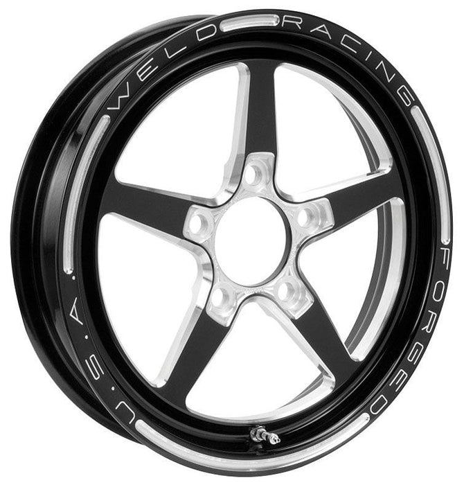 WELD 5 x 4.5" Bolt Circle with 1.75" Backspace AlumaStar 2.0 1-Piece 15 x 3.5" Wheel - Black Finish WE788B-15204 Autofit