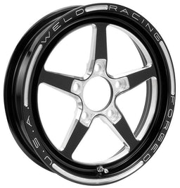 WELD 5 x 4.5" Bolt Circle with 2.25" Backspace AlumaStar 2.0 1-Piece 15 x 3.5" Wheel - Black Finish WE788B-15202 Autofit