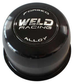 WELD Push Through, 3.16" O.D x 2.20" Tall Replacement Billet Wheel Center Cap - Black WEP605-5173B Autofit