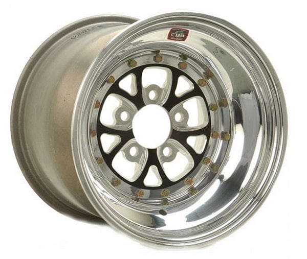 Weld Racing 15" x 8.0" 4" B/S Suit 5 x 4.50" B/C (Non Bead-Loc) V-Series Rear Drag Rim - Black Center WE784B-508208 Autofit