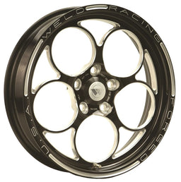 Weld Racing 17" x 4.5" 2.25 B/S Suit 5 x 4.75 B/C Magnum 2.0 Drag Front Runner 1-Piece - Black Center WE786B-1704274 Autofit