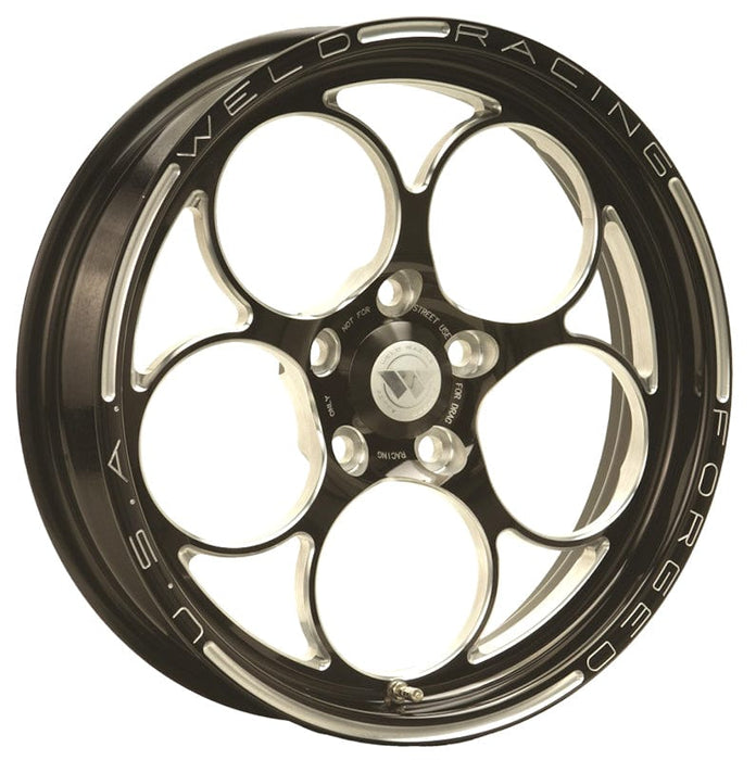 Weld Racing 17" x 4.5" 2.25 B/S Suit 5 x 4.75 B/C Magnum 2.0 Drag Front Runner 1-Piece - Black Center WE786B-1704274 Autofit