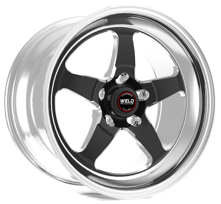 Weld RT-S S71 15 x 8" Wheel, Polished with Black Center and Single Beadlock Autofit