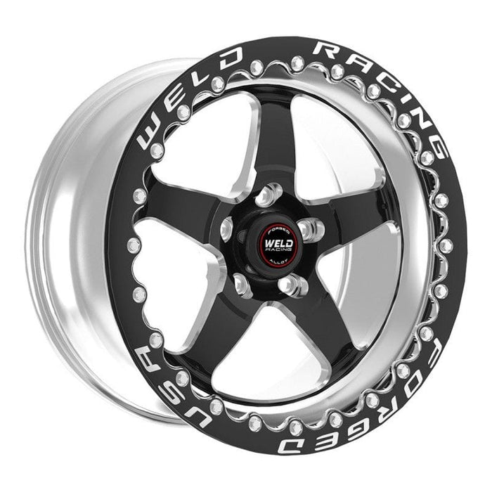 Weld RT-S S71 15 x 8" Wheel, Polished with Black Center and Single Beadlock for M/T Autofit