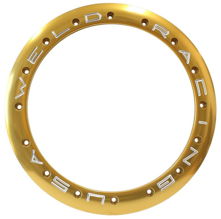WELD Suit 16" Rim, 16 Bolt Drag Beadloc Ring - Gold WEP650-5190 Autofit