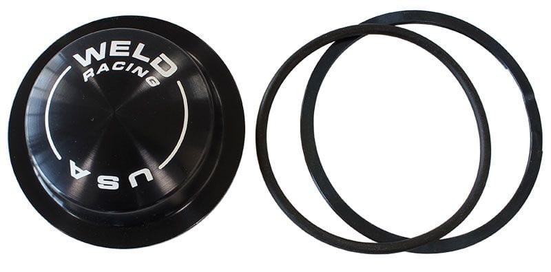 WELD Suit Sprint & Midget With O-Ring & Spiraloc Hub Dust Cap - Black WEC0323B Autofit