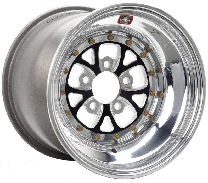 Weld V Series 15 x 12" Polished Wheel with Black Center Autofit