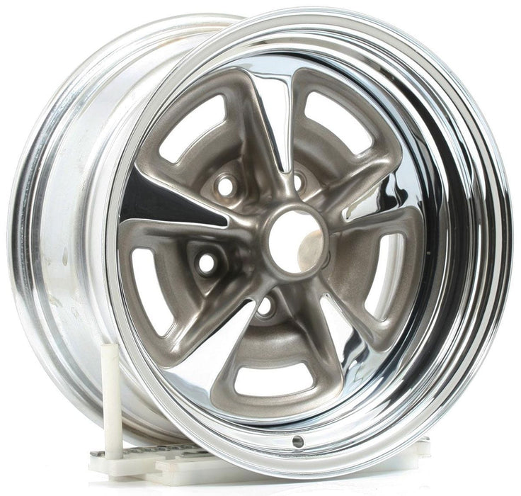 Wheel Vintiques 4-3/4" Bolt Circle With 4" Back Space Chrome Pontiac Rallye II Rim 15 x 7" WV60-573404-C Autofit