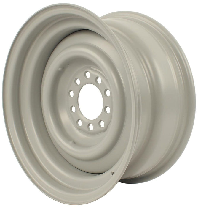 WHEELVINT 4-1/2 & 4-3/4" Bolt Circle With 3-5/8" Back Space Smoothie Steel Rim 15 x 6" - Grey Primer Finish WV12-5612358 Autofit
