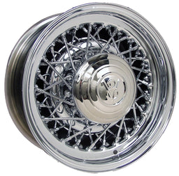 WHEELVINT 4-1/2 & 4-3/4" Bolt Circle With 3" Back Space Chrome Street Rod Wire Rim 15 x 6" WV73-561203 Autofit