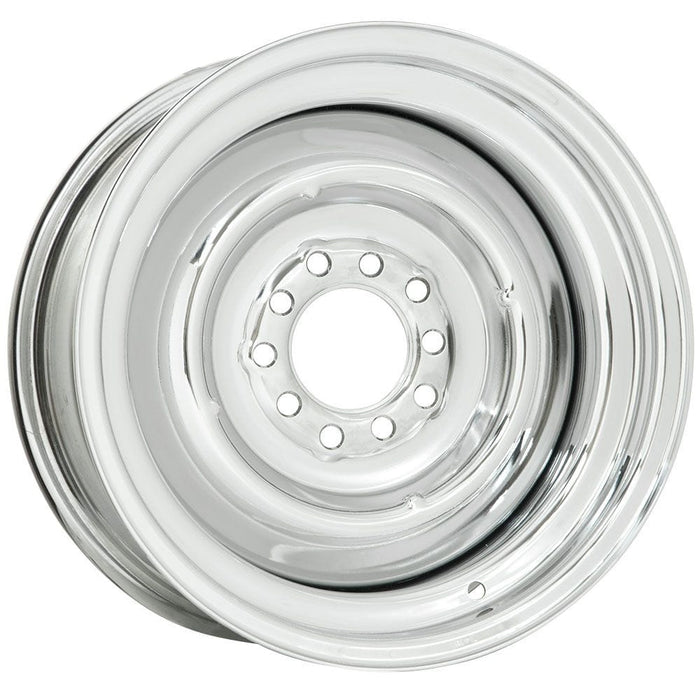 WHEELVINT 4-1/2 & 4-3/4" Bolt Circle With 4-1/2" Back Space Full Chrome Solid Steel Rim 15 x 8" WV22-5812042 Autofit