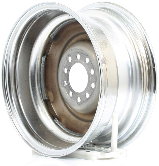 WHEELVINT 4-1/2 & 4-3/4" Bolt Circle With 4" Back Space Chrome Outer, Grey Primer Center Smoothie Steel Rim 15 x 7" WV13-571204 Autofit
