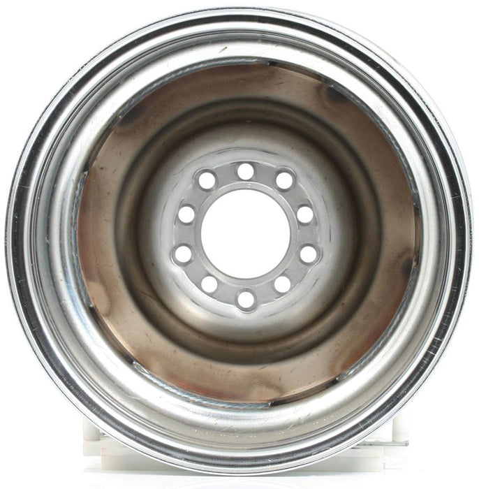 WHEELVINT 4-1/2 & 4-3/4" Bolt Circle With 4" Back Space Chrome Outer, Grey Primer Center Smoothie Steel Rim 15 x 7" WV13-571204 Autofit