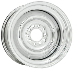 WHEELVINT 4-1/2 & 4-3/4" Bolt Circle With 4" Back Space Full Chrome Solid Steel Rim 15 x 6" WV22-561204 Autofit