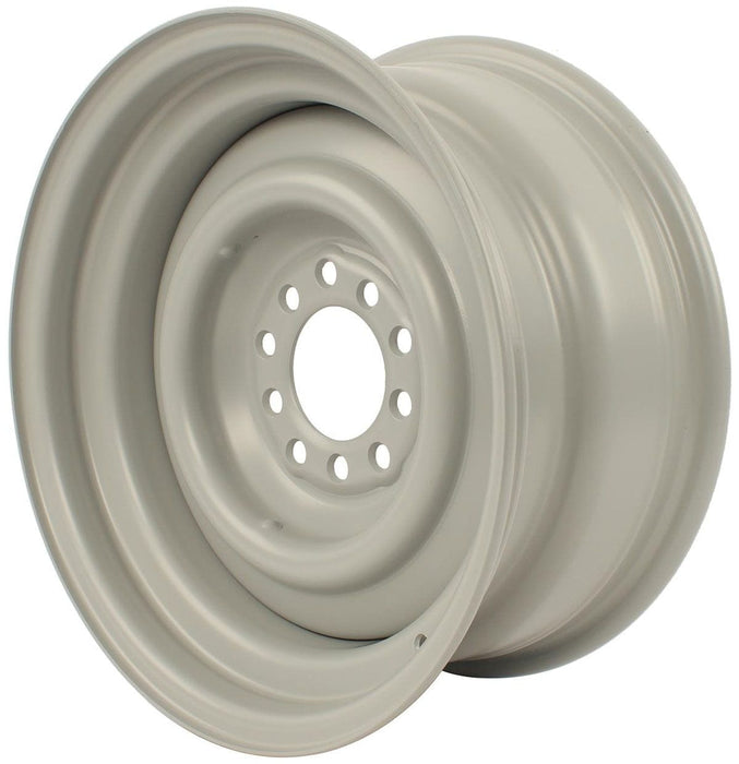 WHEELVINT 4-1/2 & 4-3/4" Bolt Circle With 4" Back Space Smoothie Steel Rim 15 x 7" - Grey Primer Finish WV12-571204 Autofit