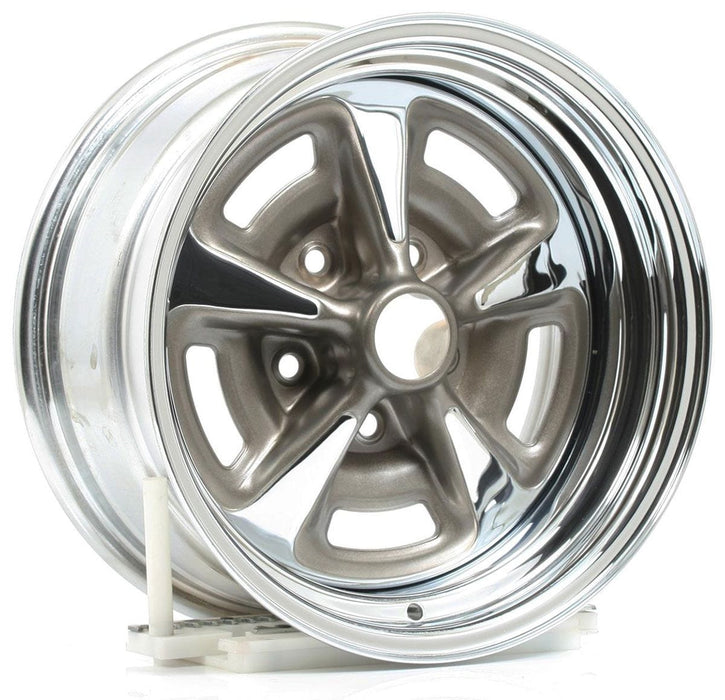 WHEELVINT 4-3/4" Bolt Circle With 4-1/2" Back Space Chrome Pontiac Rallye II Rim 15 x 8" WV60-5834042-C Autofit