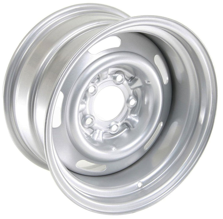 WHEELVINT 4-3/4" Bolt Circle With 4" Back Space Silver Corvette Style Rallye Rim 15 x 8" WV30-583404 Autofit