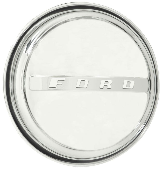 WHEELVINT Ribbed With Ford Logo Stainless 1947-48 Ford Cap WV2011 Autofit