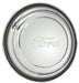 WHEELVINT Ribbed With Ford Script Logo, 14-15" Rim Stainless 1941 Ford Cap WV2008-A Autofit