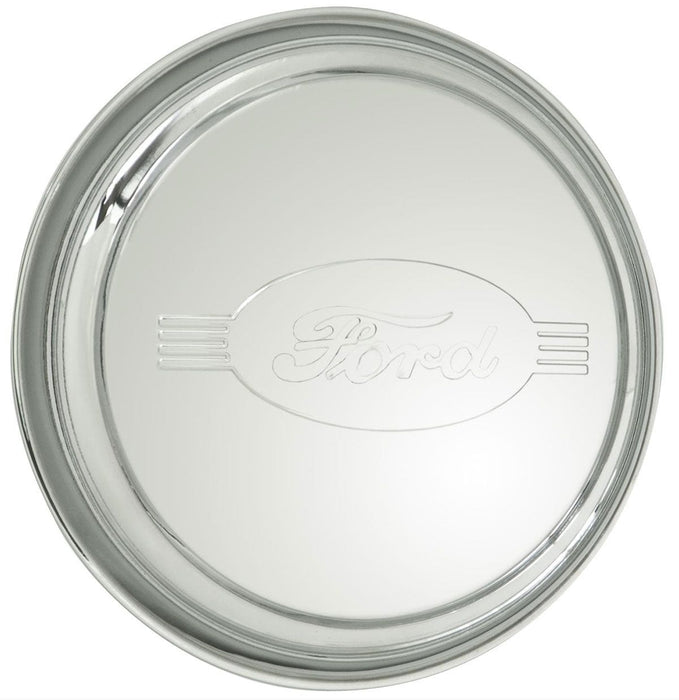 WHEELVINT Ribbed With Ford Script Logo, Stainless 1942 Ford Cap WV2009 Autofit